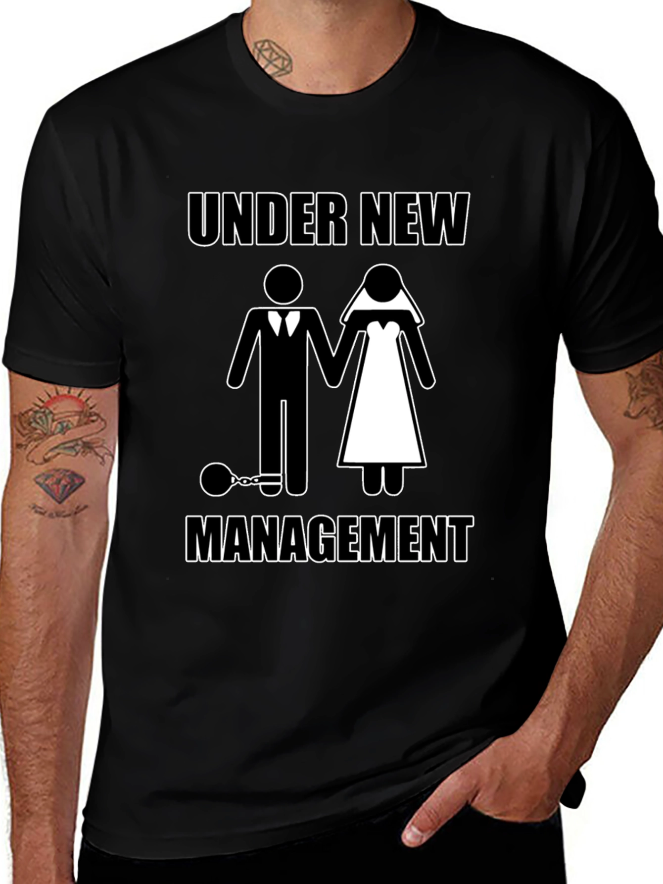 Under New Management Funny Graphic T-Shirt