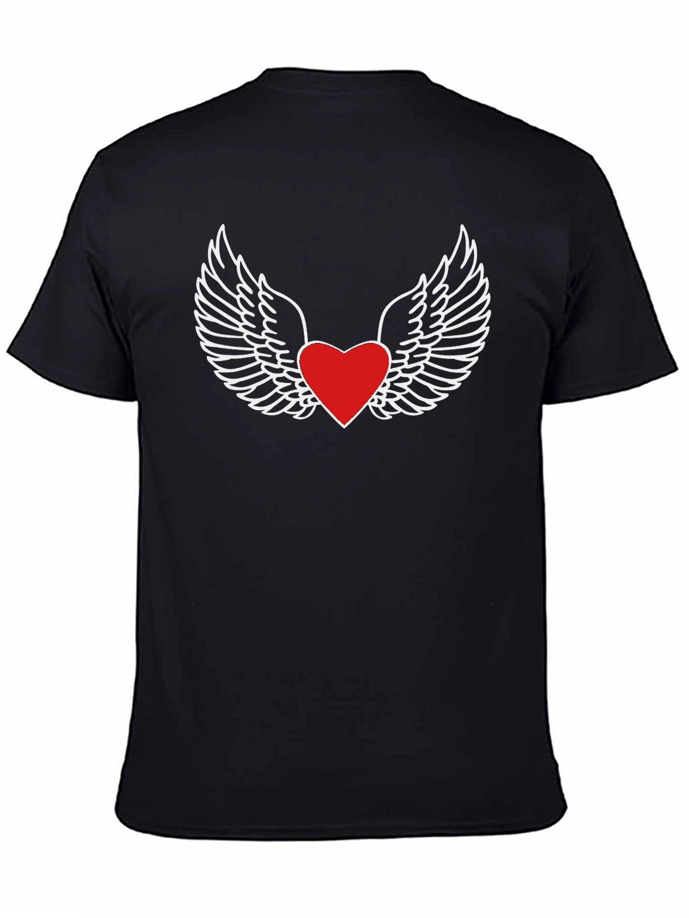 Heart with Wings Graphic Tee - Black