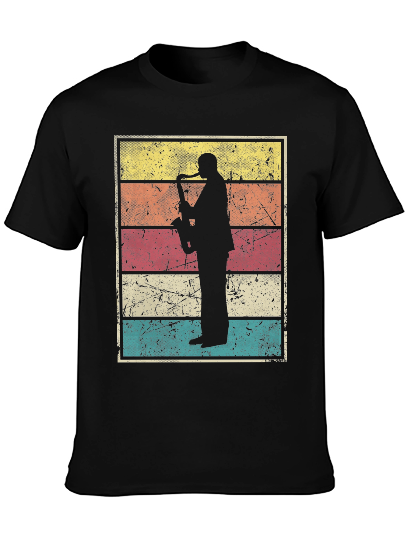 Retro Saxophone Player Graphic Tee