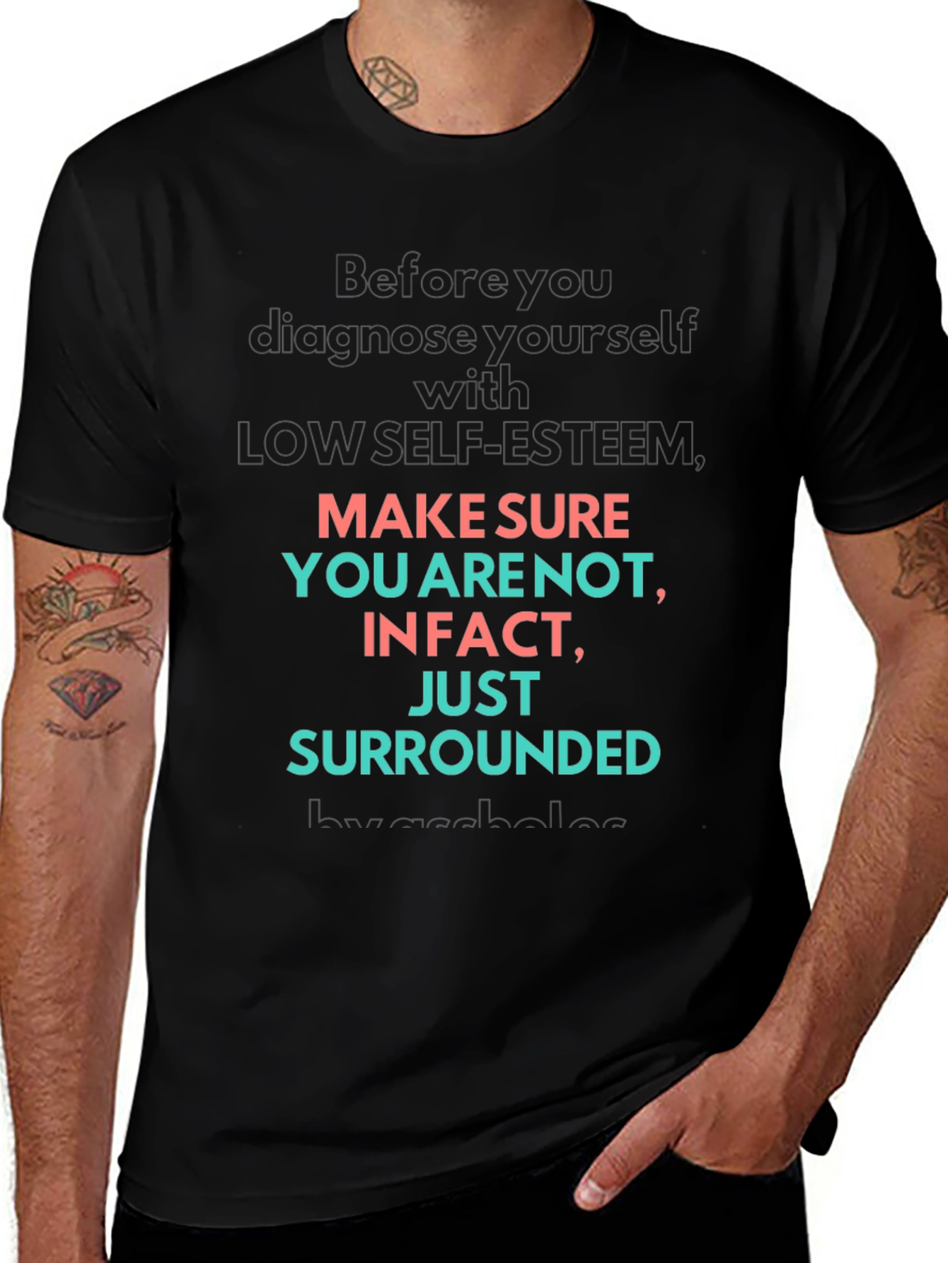 Self-Esteem Graphic Tee - Black T-Shirt