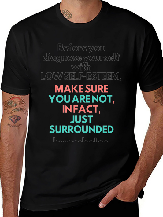 Self-Esteem Graphic Tee - Black T-Shirt