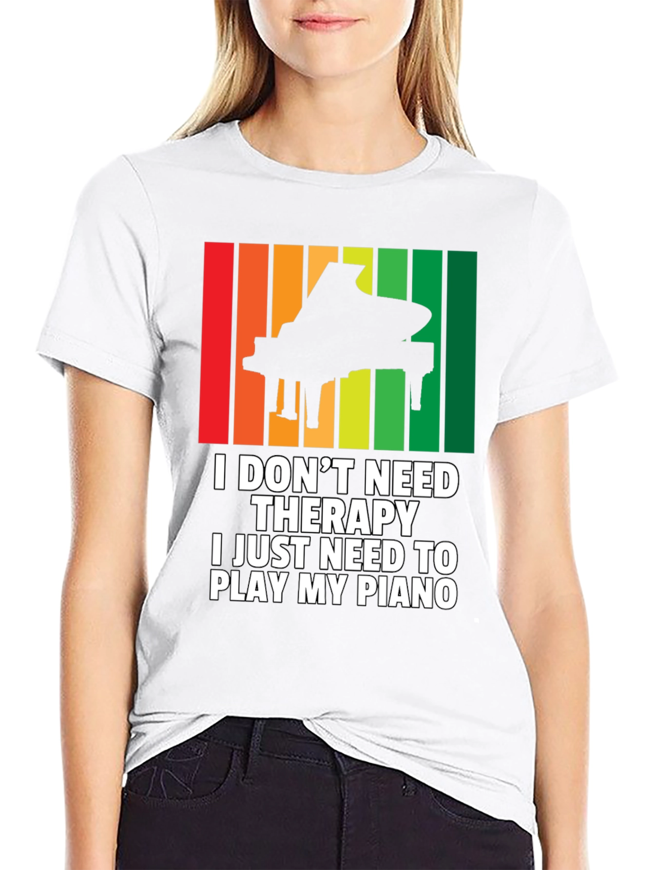 Piano Therapy T-Shirt - Music Lovers Tee