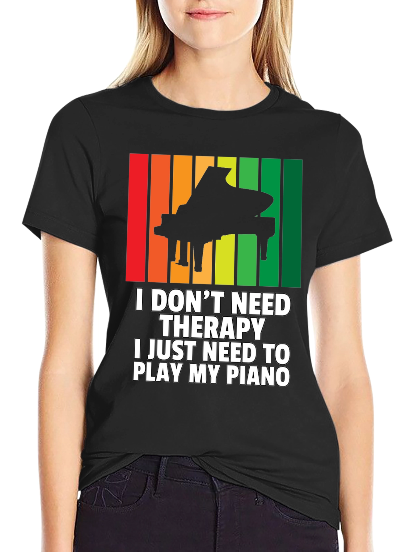Piano Therapy T-Shirt - Music Lovers Tee