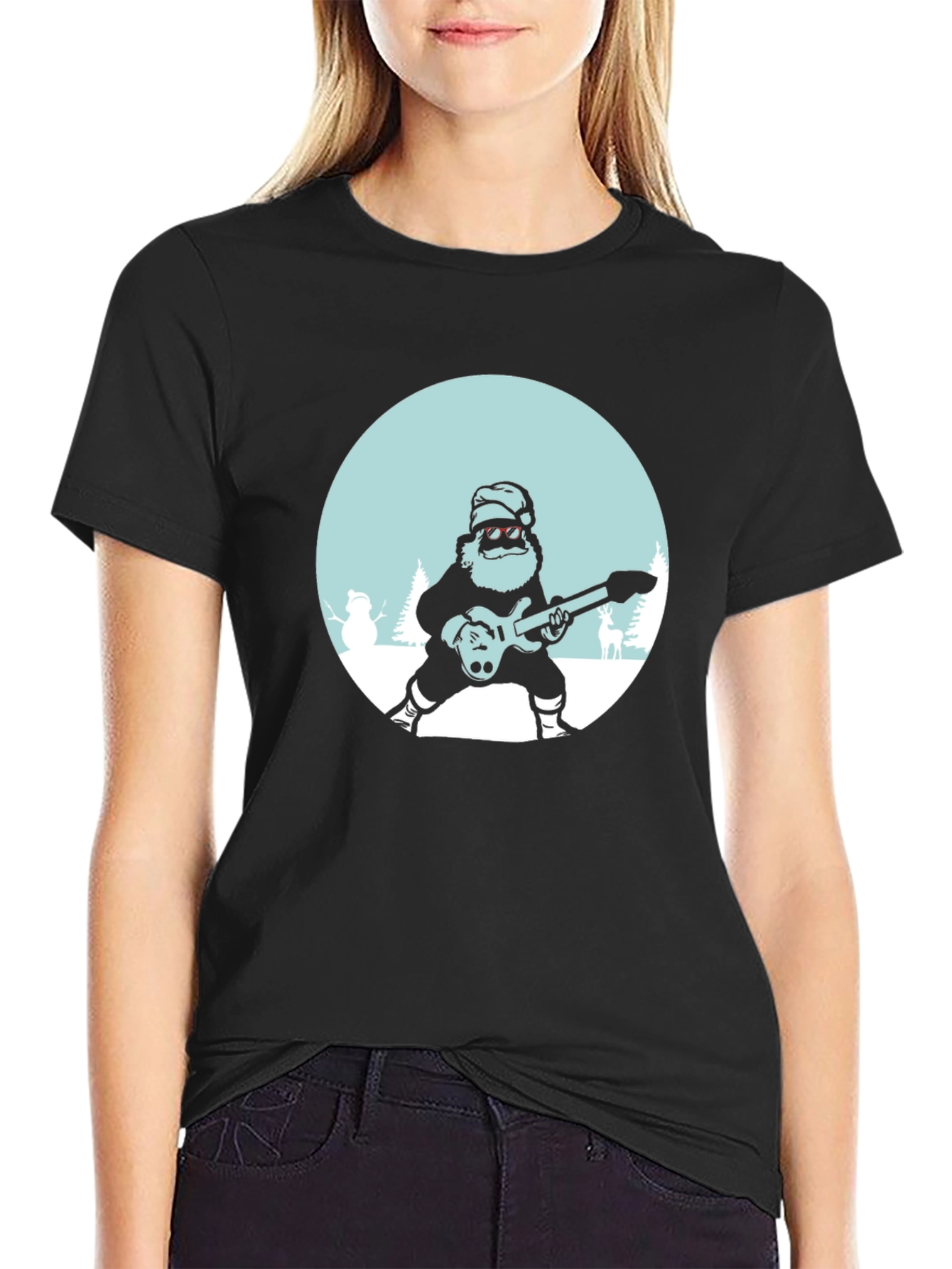 Rocking Santa T-Shirt - Holiday Style
