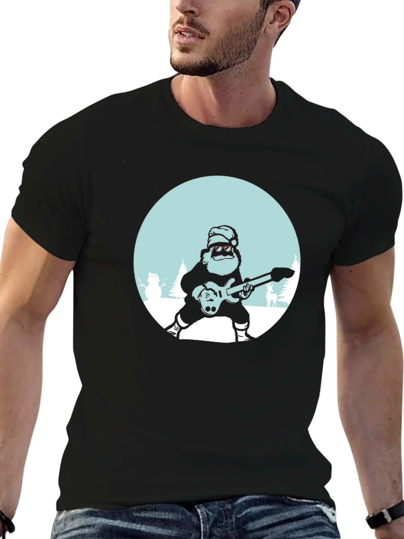 Rocking Santa T-Shirt - Holiday Style