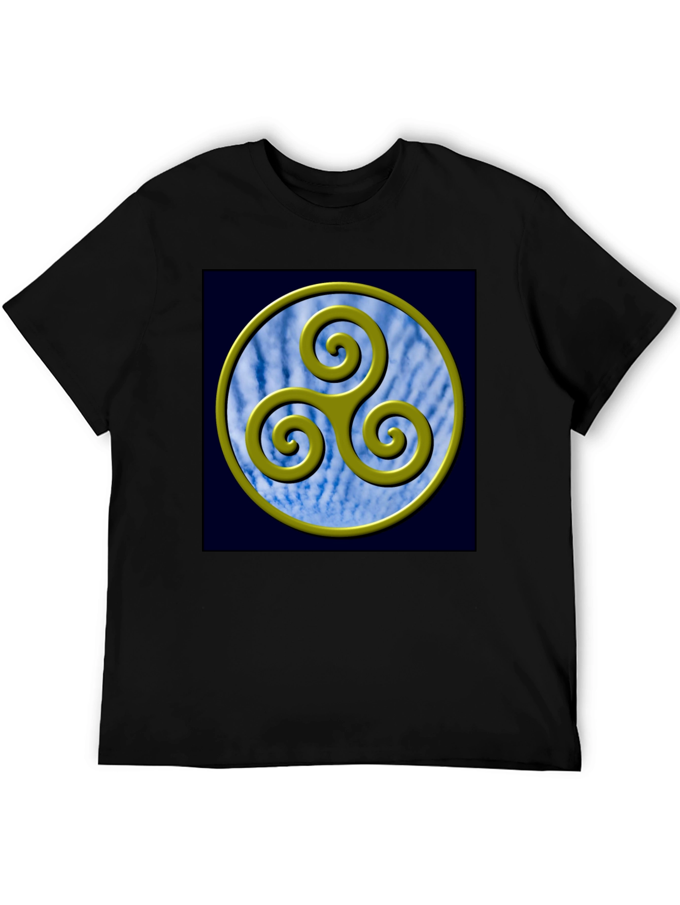 Triskelion Circle Graphic Tee - Celtic Symbol Shirt