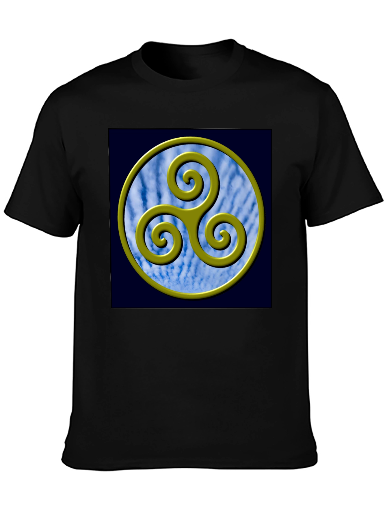 Triskelion Circle Graphic Tee - Celtic Symbol Shirt