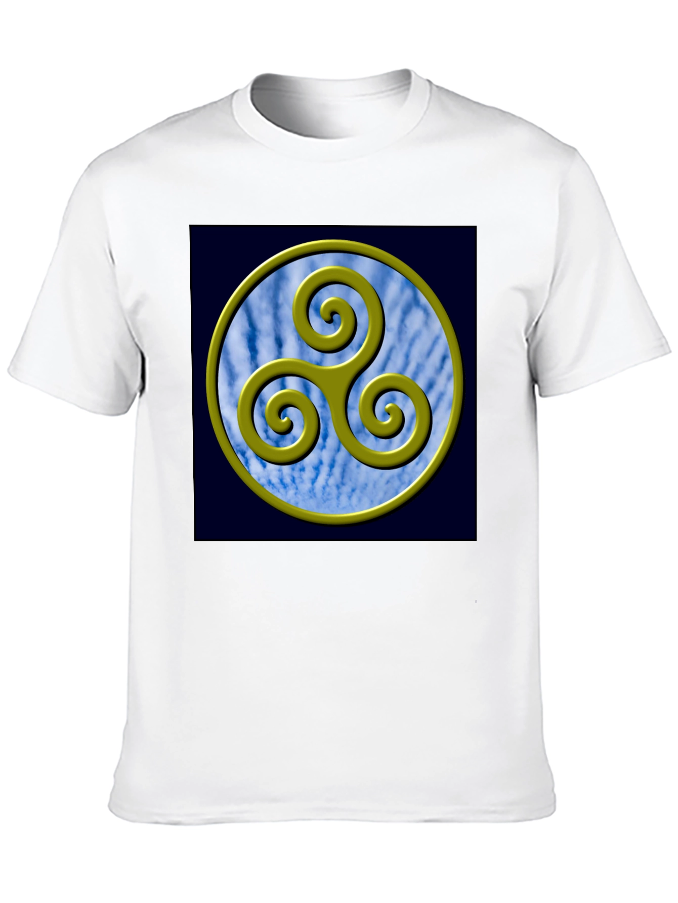 Triskelion Circle Graphic Tee - Celtic Symbol Shirt