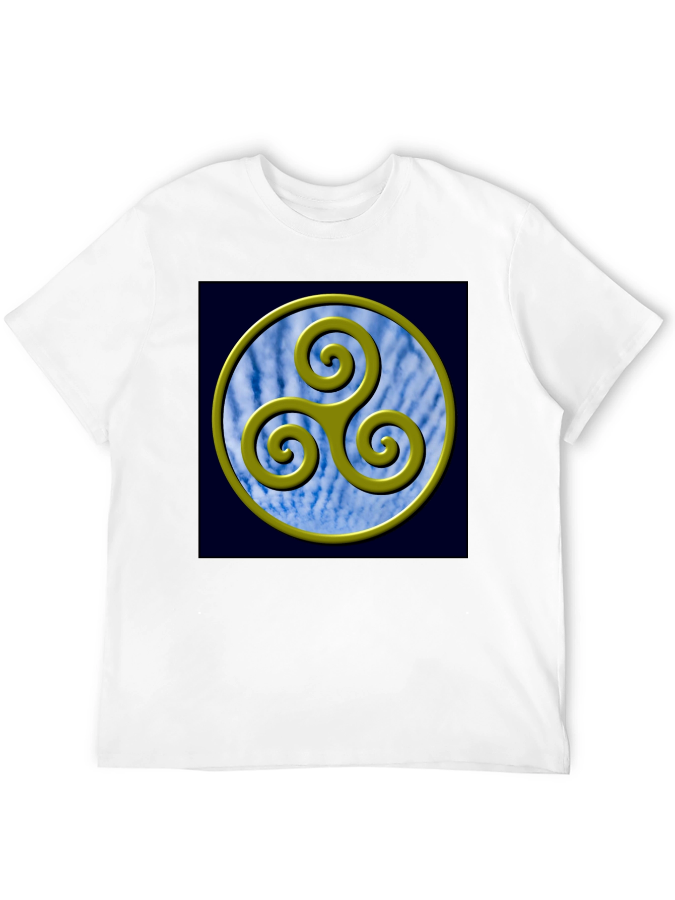 Triskelion Circle Graphic Tee - Celtic Symbol Shirt