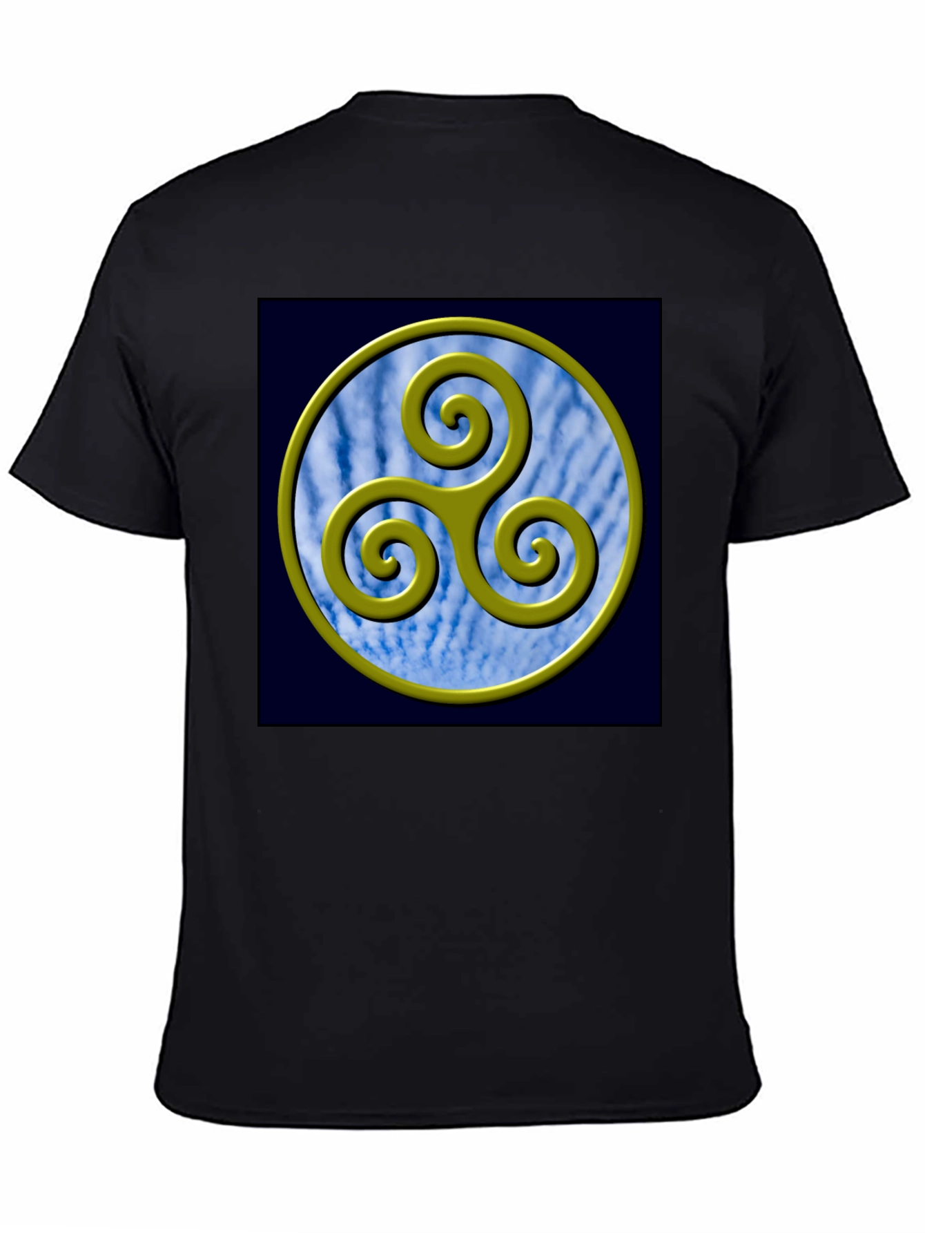 Triskelion Circle Graphic Tee - Celtic Symbol Shirt