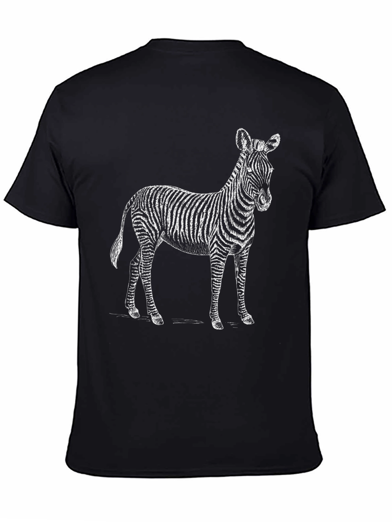 Zebra Graphic Tee - Black Cotton Blend