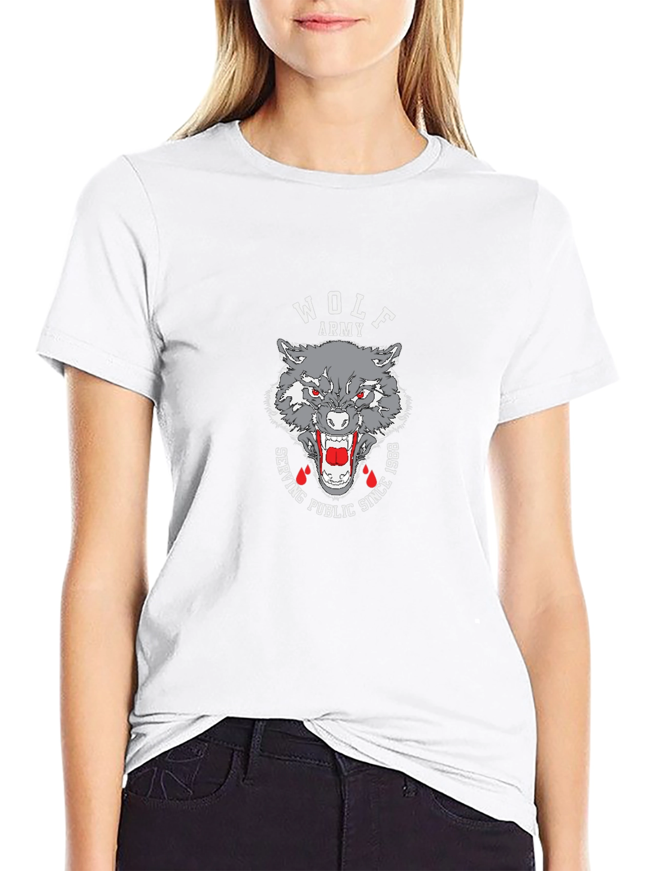 Wolf Army Graphic T-Shirt - Serving Public Since 1988