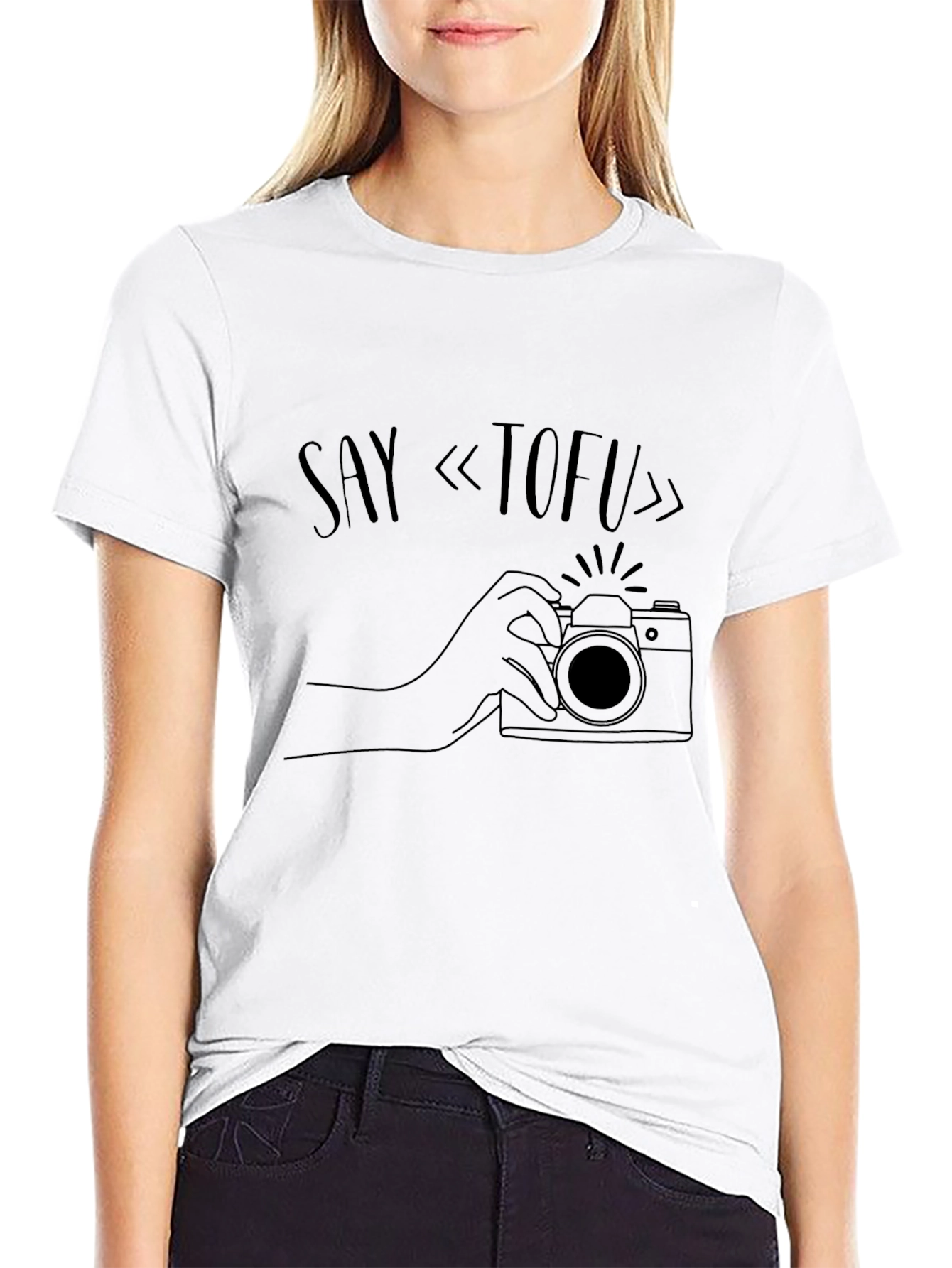 Say Tofu Camera Graphic T-Shirt