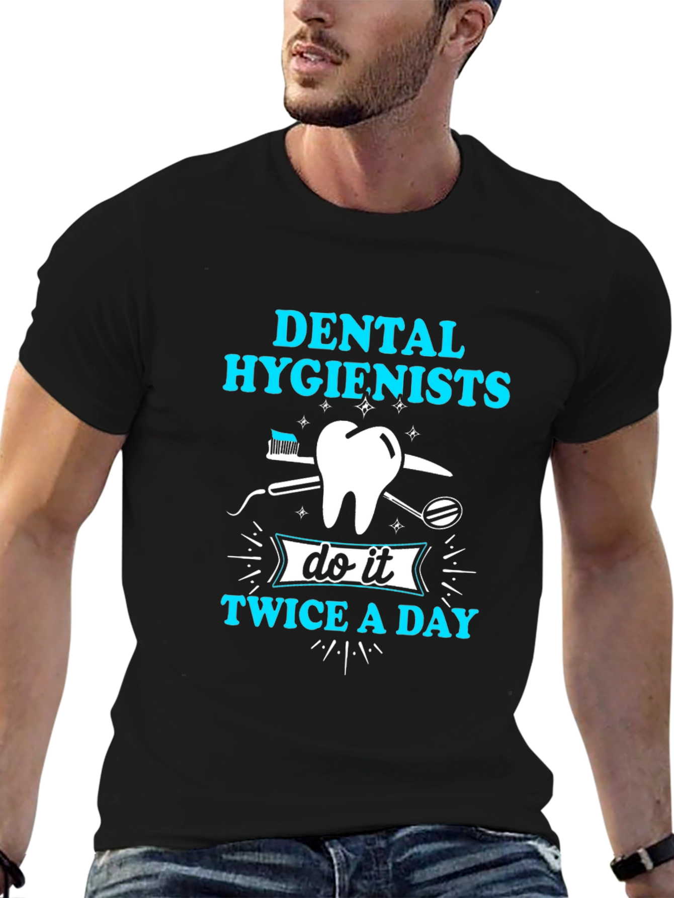 Dental Hygienist T-Shirt: Twice A Day Design