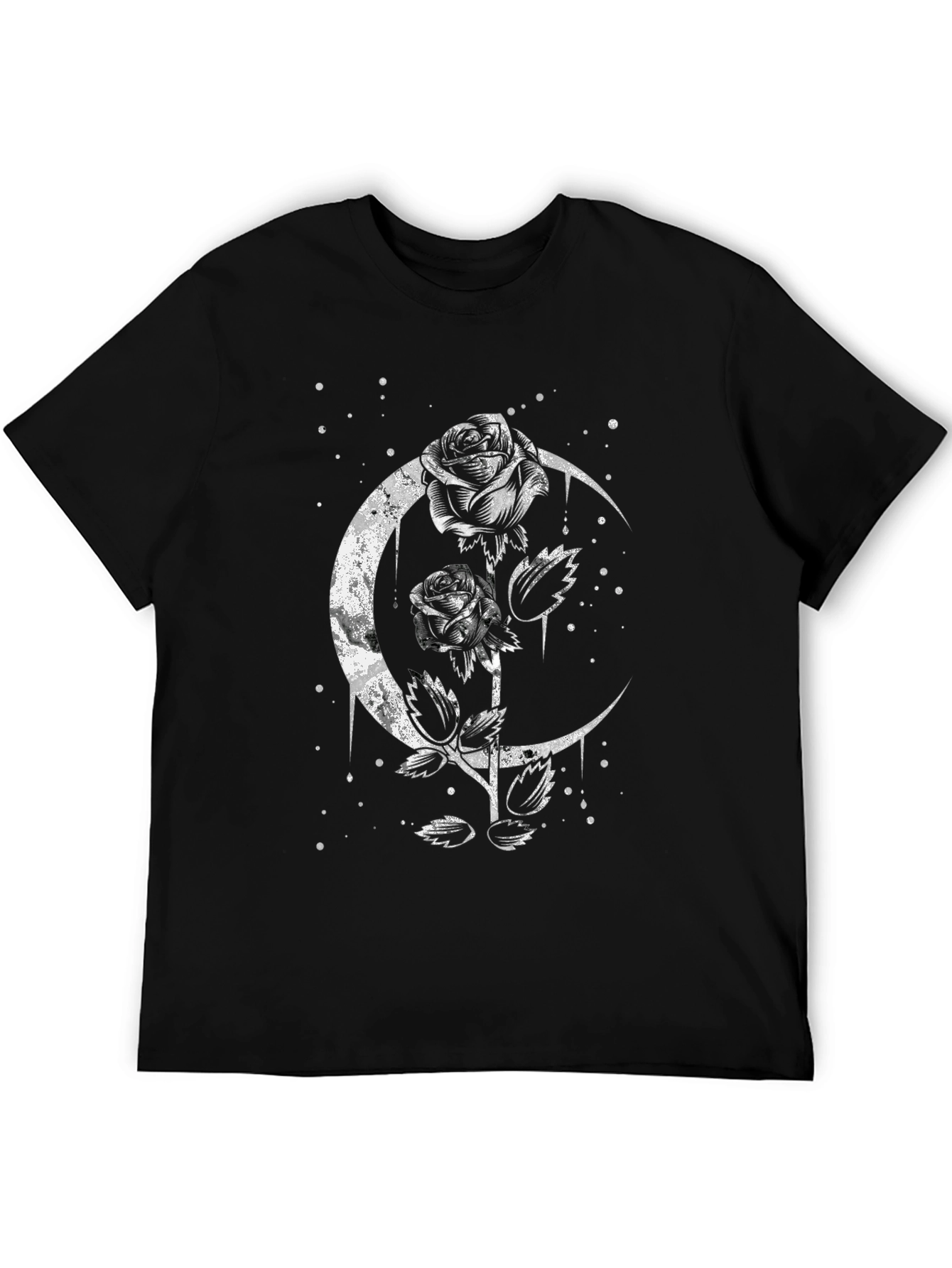 Gothic Rose & Moon Graphic Tee