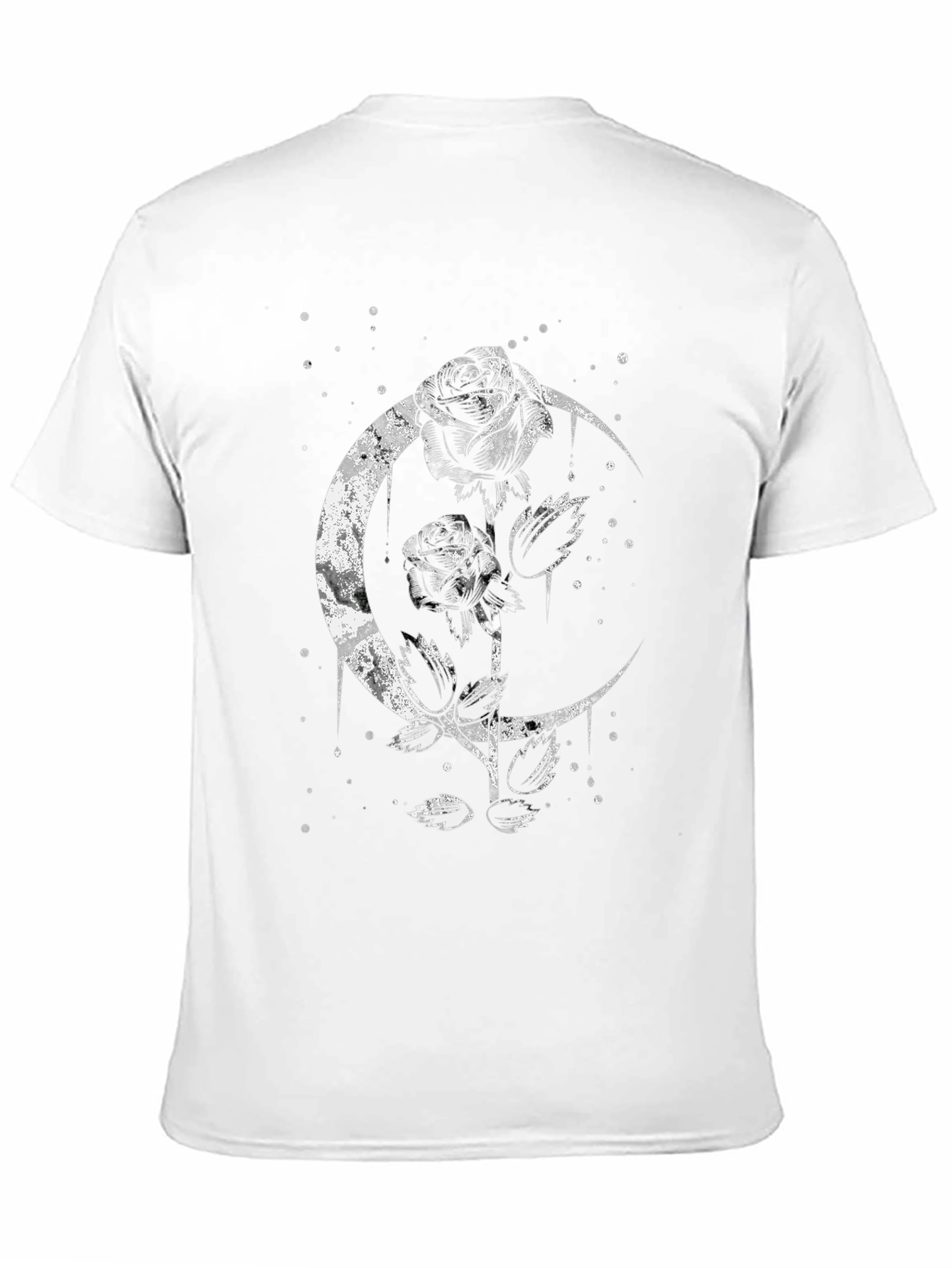Gothic Rose & Moon Graphic Tee