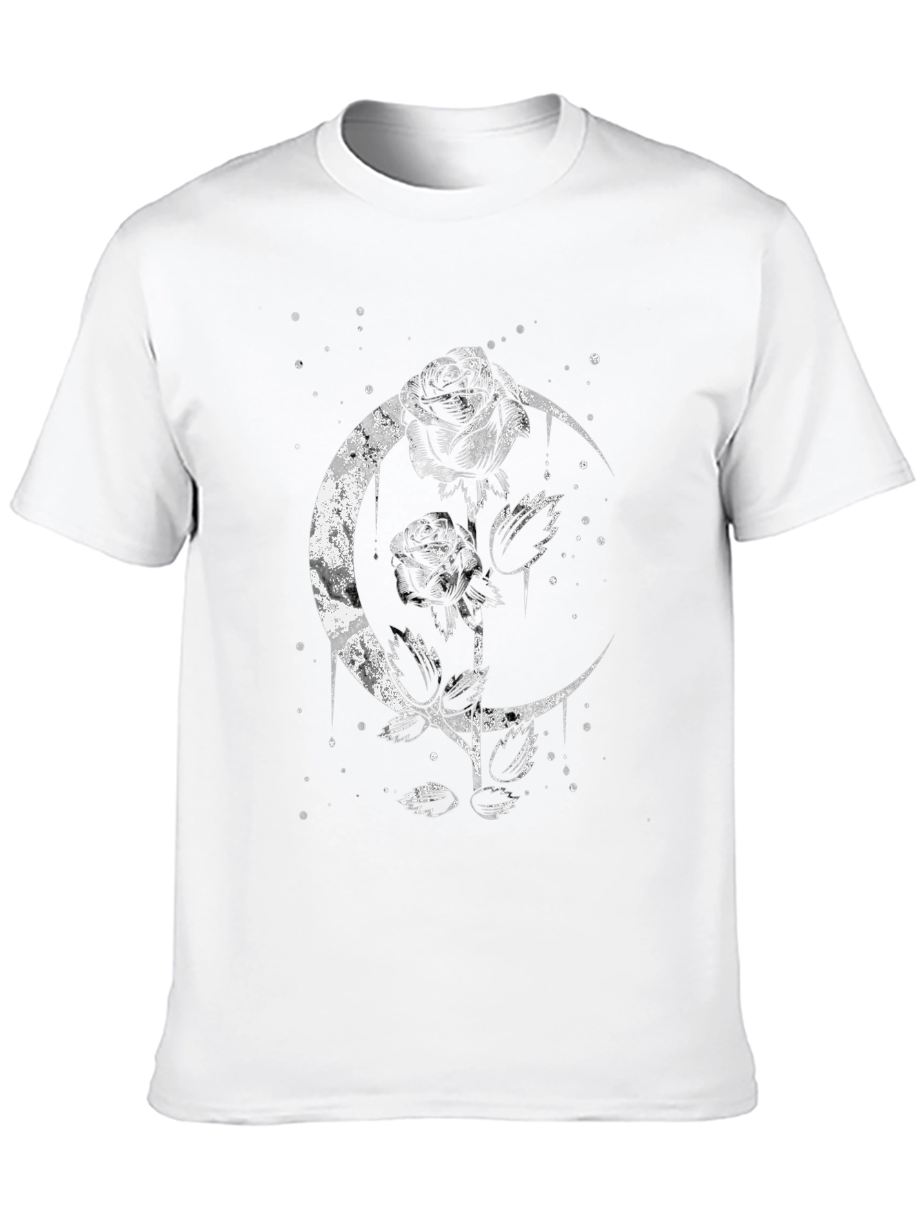 Gothic Rose & Moon Graphic Tee