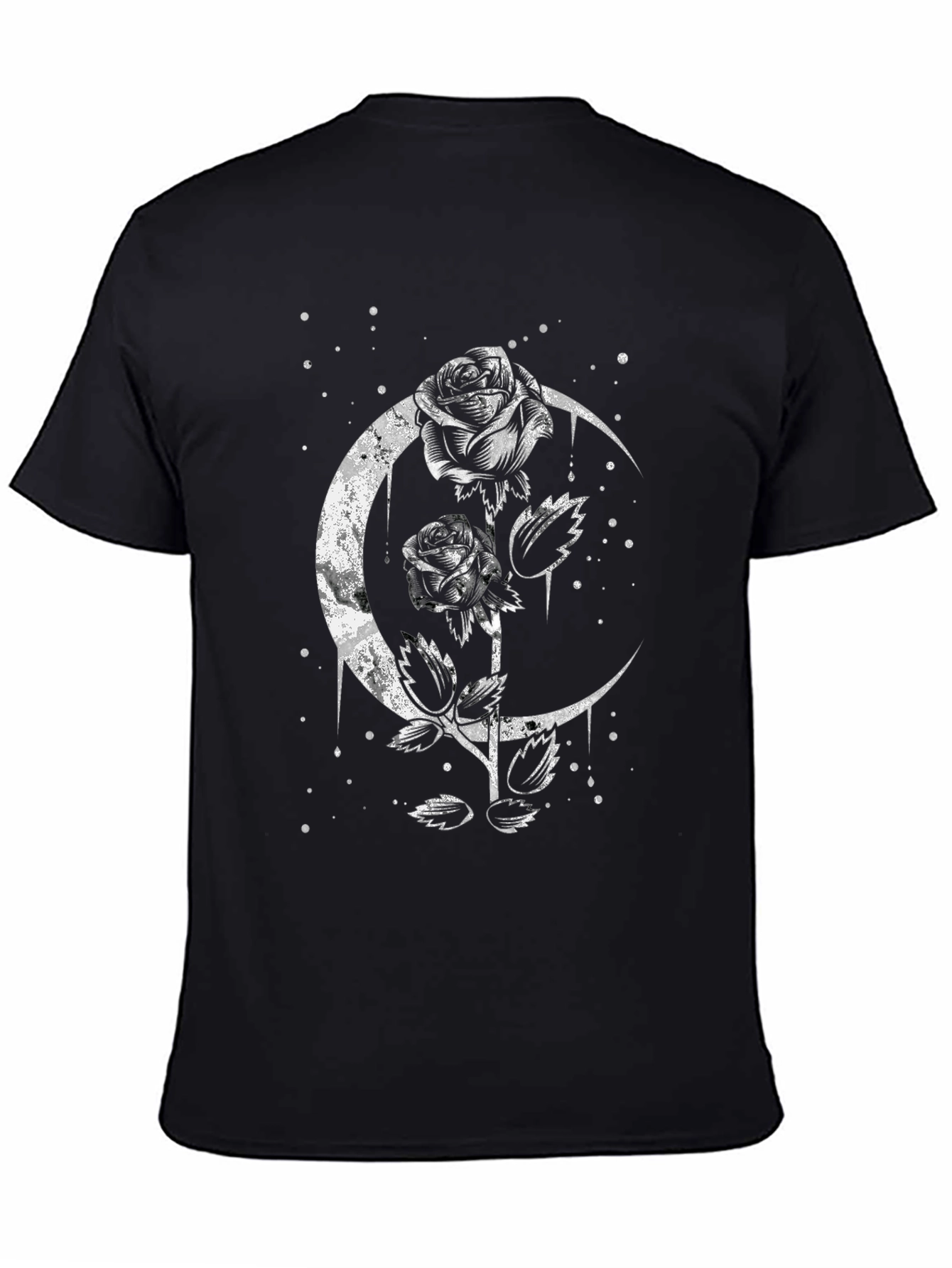 Gothic Rose & Moon Graphic Tee