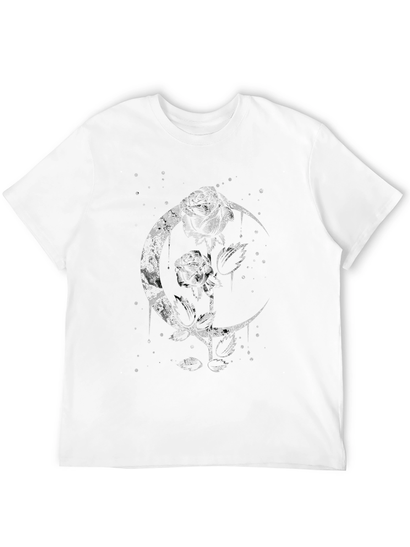 Gothic Rose & Moon Graphic Tee