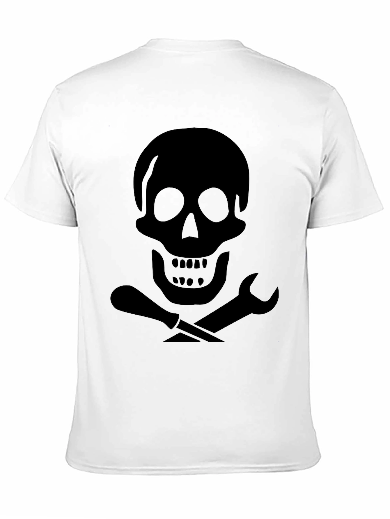 Skull & Tools Graphic Print Black T-Shirt