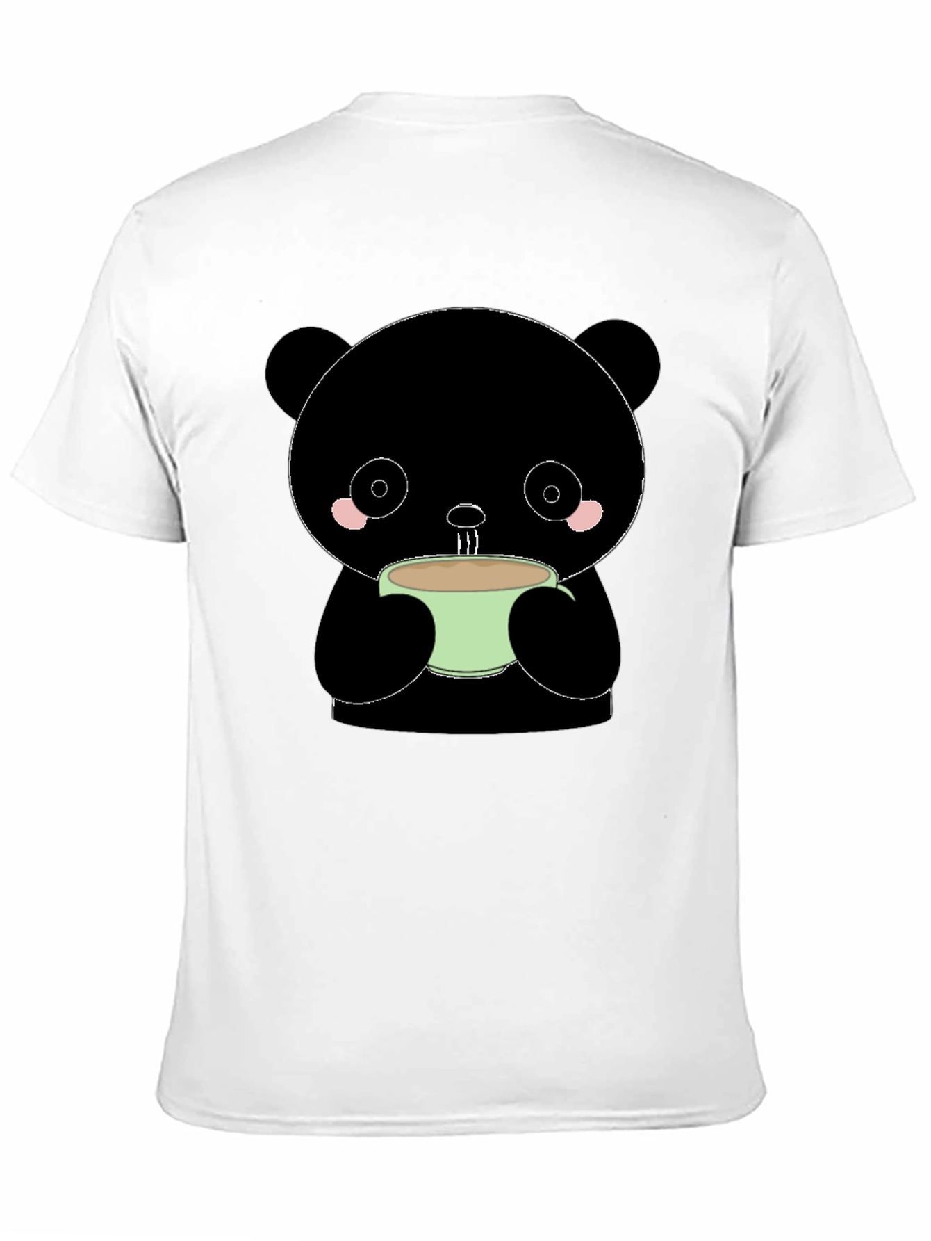Cute Panda Bear Drinking Coffee T-Shirt