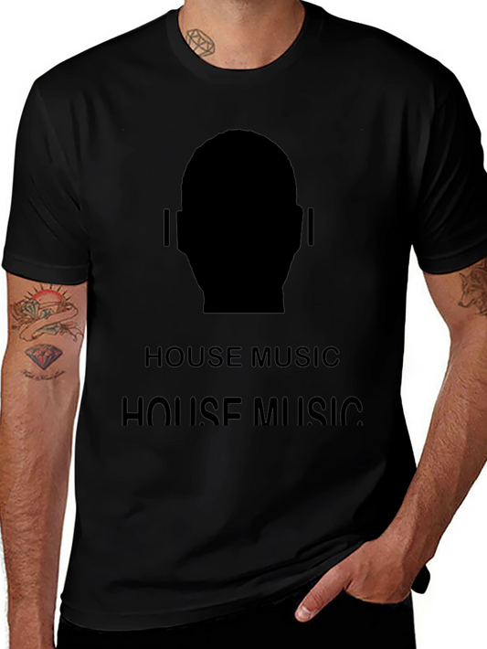 House Music Silhouette Tee - Black