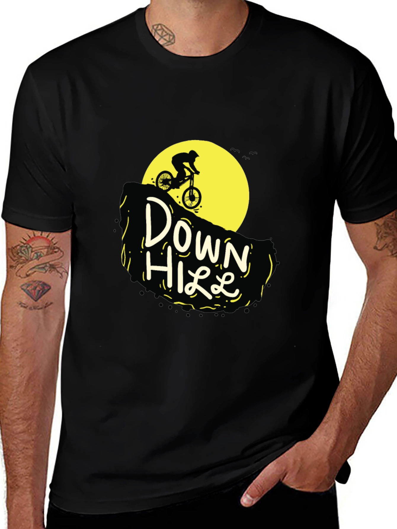 Downhill Biker Graphic Tee - Adventure Style