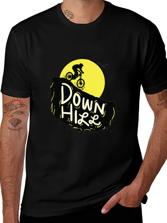 Downhill Biker Graphic Tee - Adventure Style