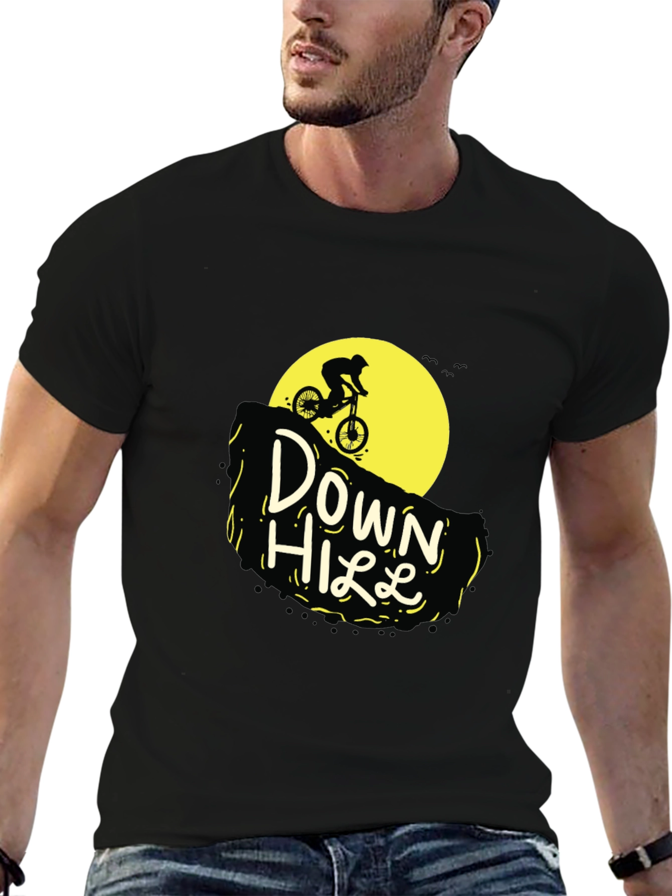 Downhill Biker Graphic Tee - Adventure Style