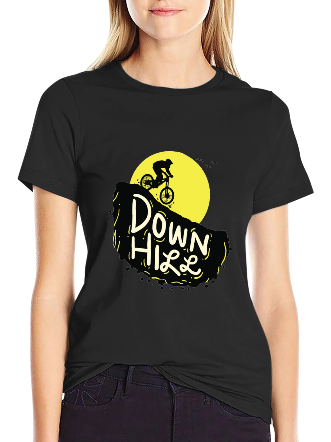 Downhill Biker Graphic Tee - Adventure Style