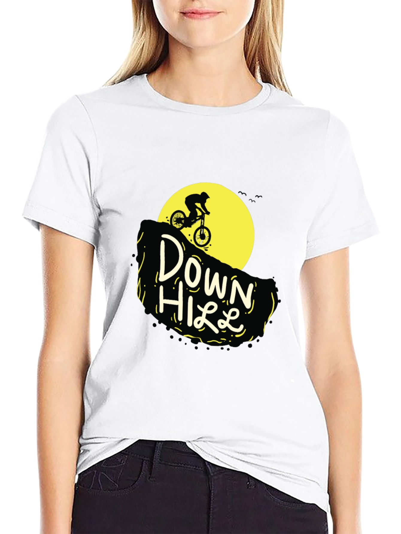Downhill Biker Graphic Tee - Adventure Style