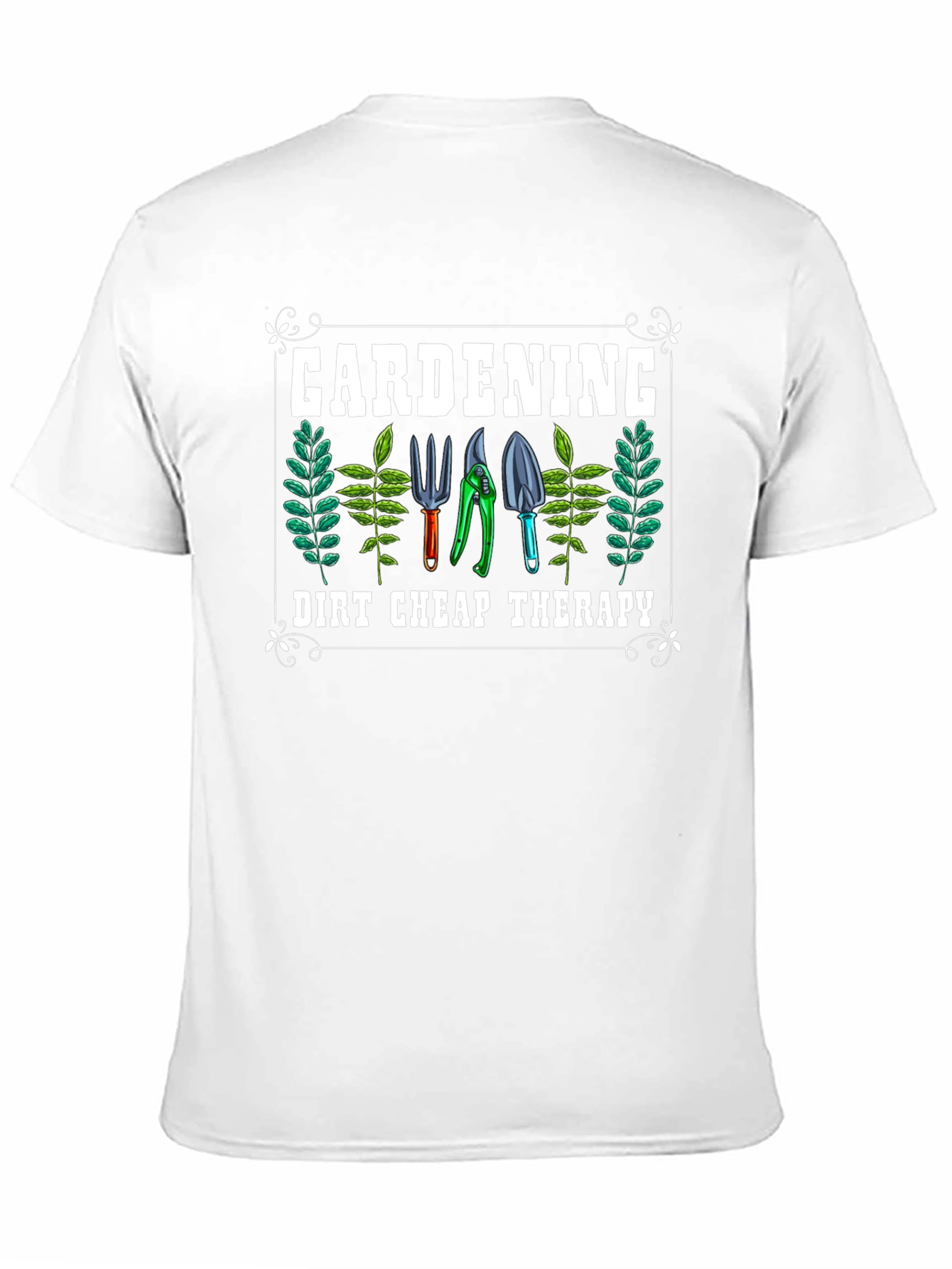 Gardening Therapy Black T-Shirt
