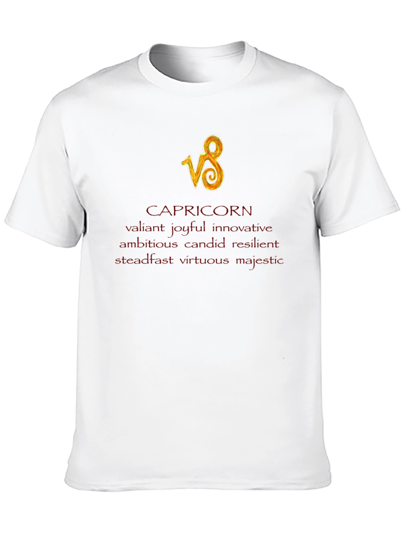 Capricorn Zodiac Black T-Shirt