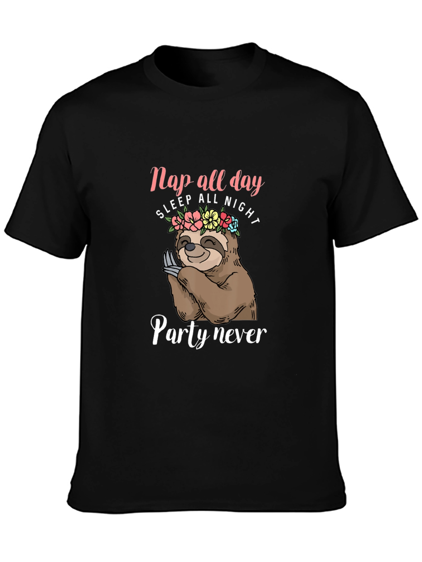 Nap All Day Sloth Graphic T-Shirt