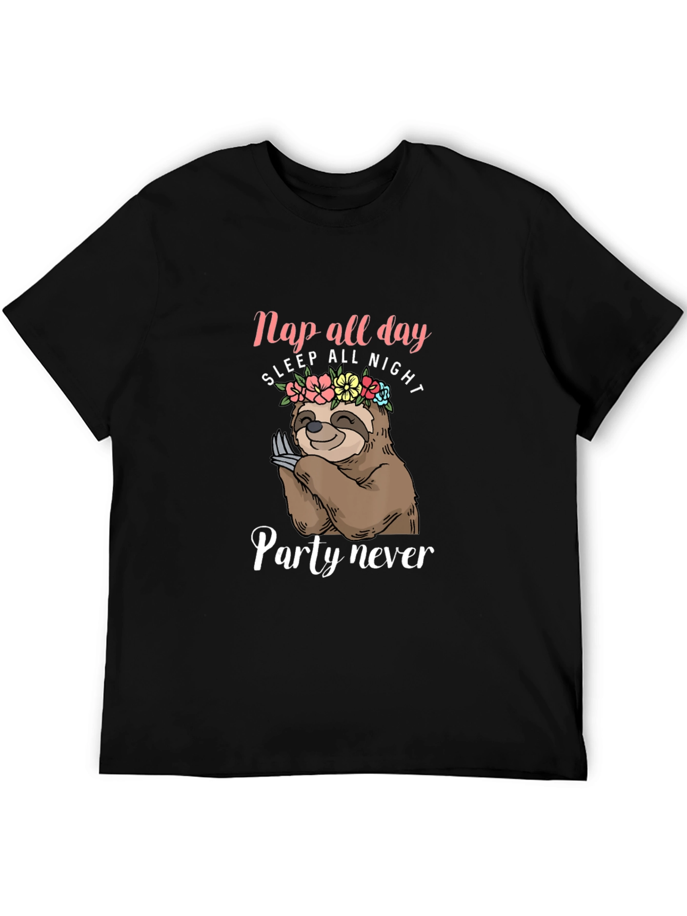 Nap All Day Sloth Graphic T-Shirt