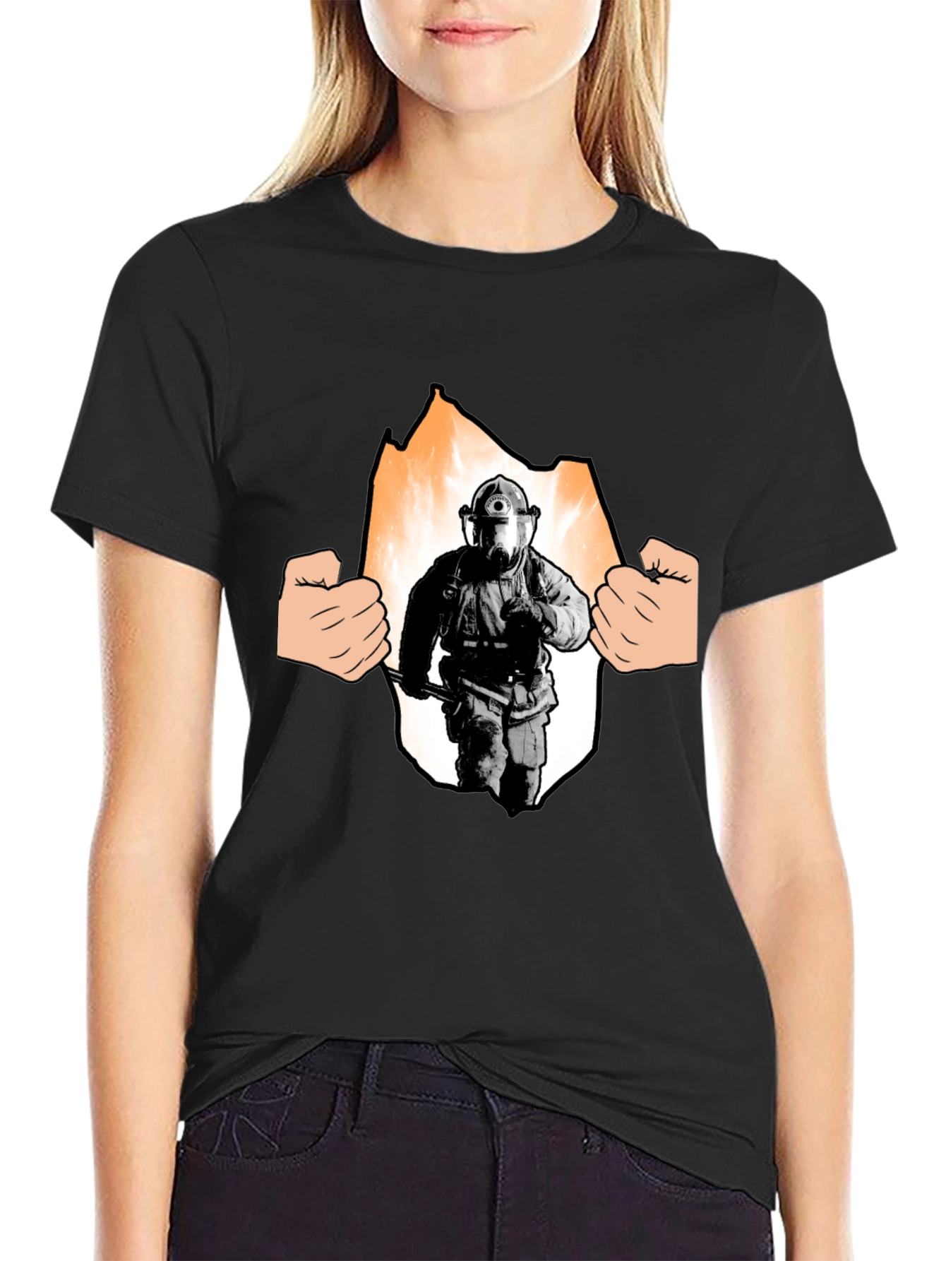 Firefighter T-Shirt - Hero Inside Graphic Tee