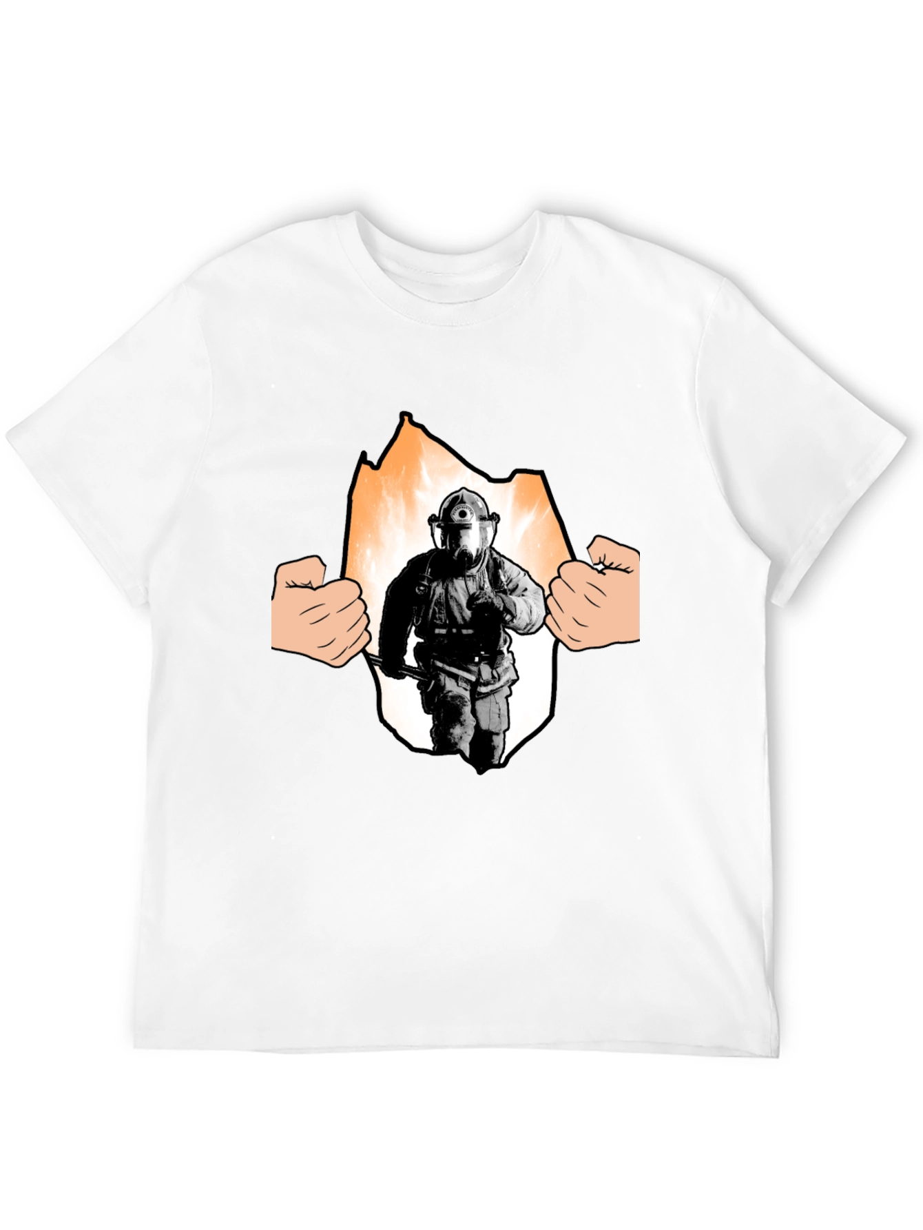 Firefighter T-Shirt - Hero Inside Graphic Tee