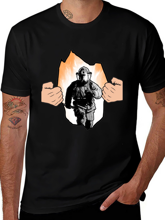 Firefighter T-Shirt - Hero Inside Graphic Tee