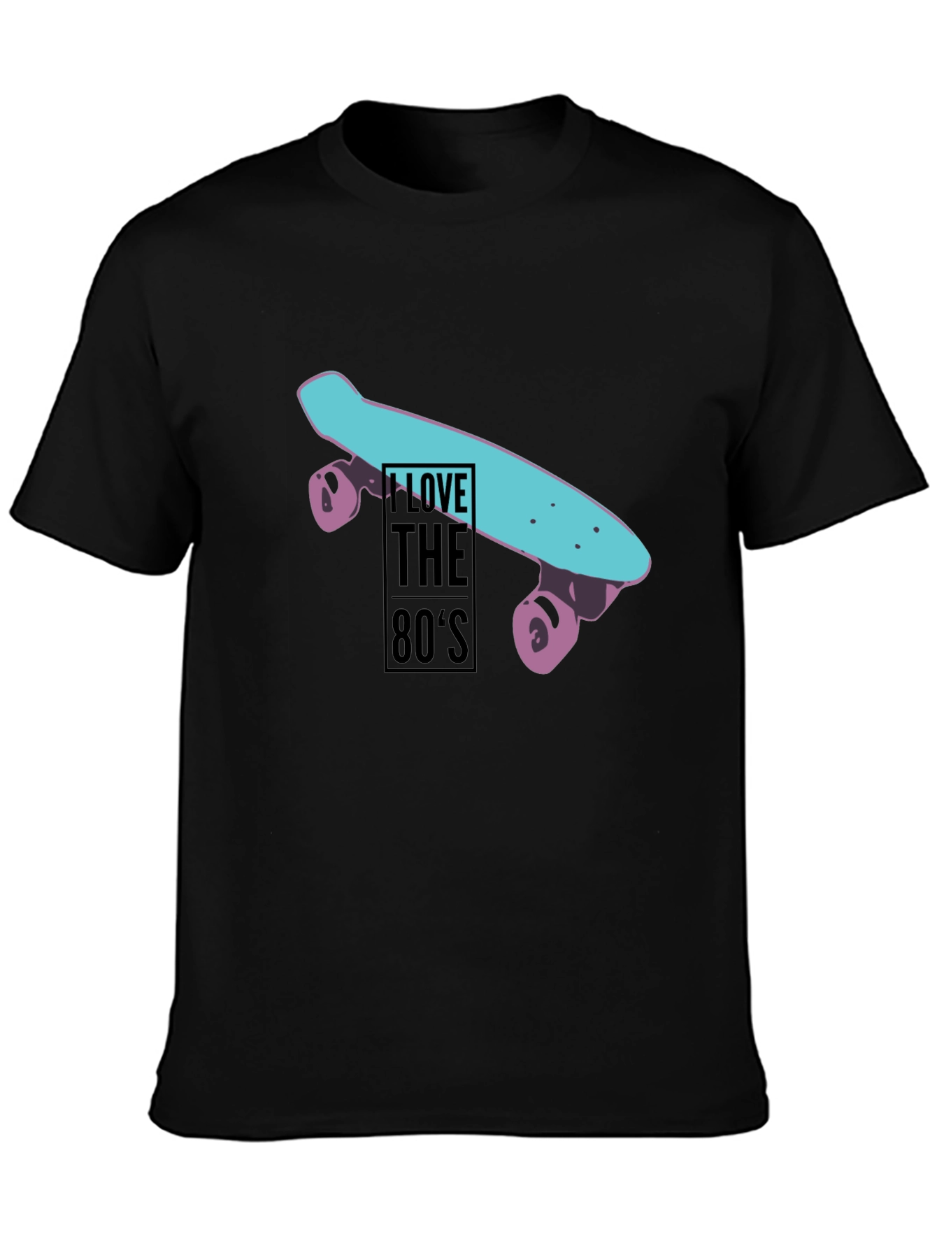 I Love The 80s T-Shirt Skateboard Retro