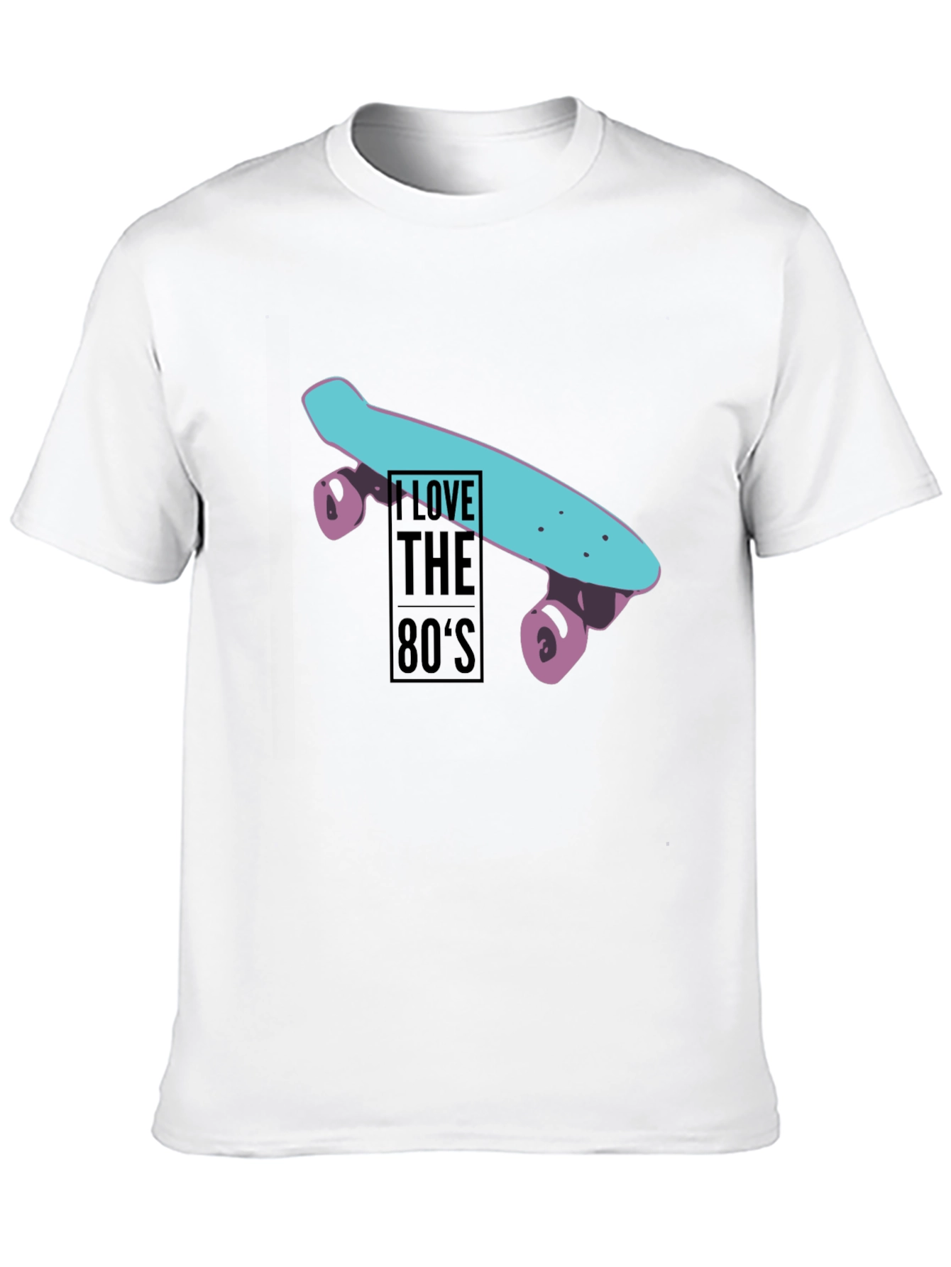 I Love The 80s T-Shirt Skateboard Retro