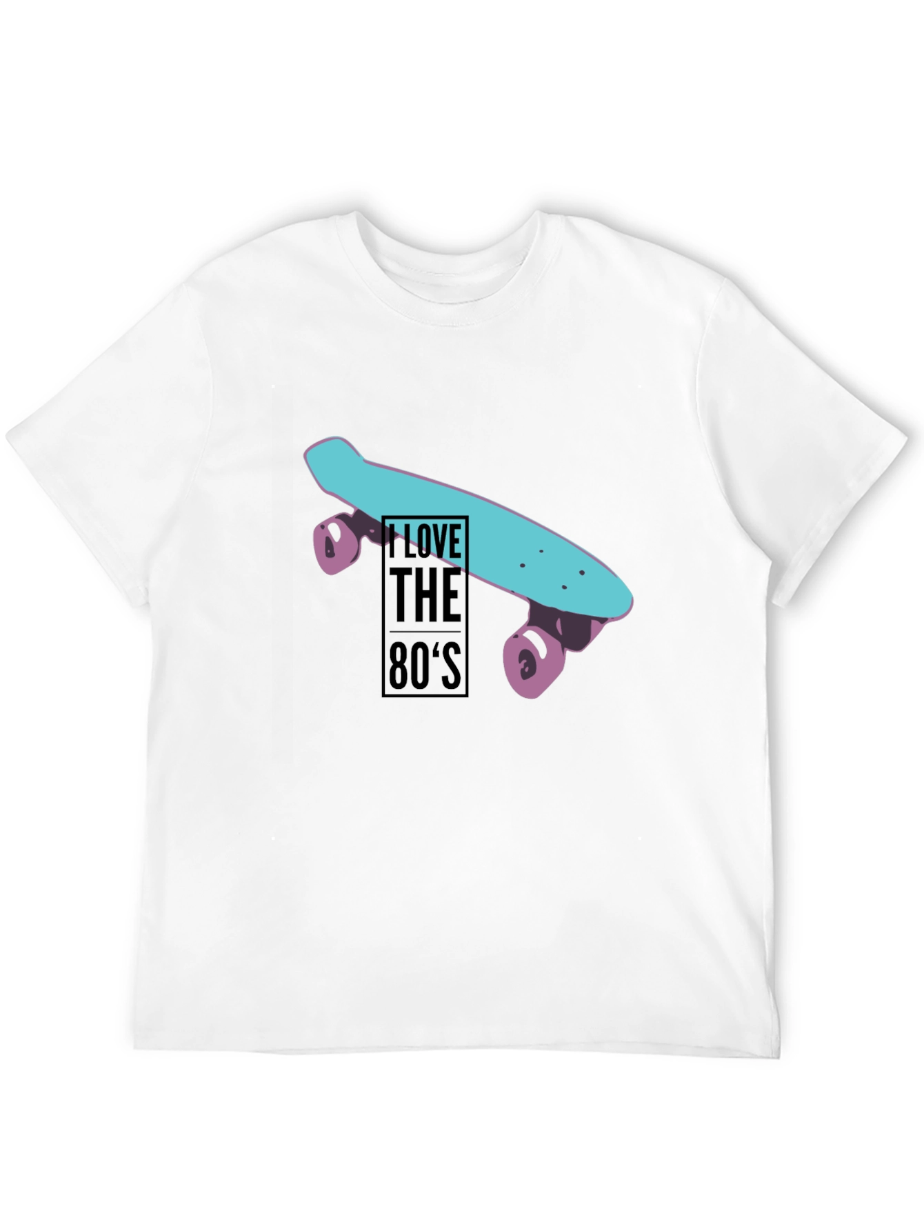 I Love The 80s T-Shirt Skateboard Retro