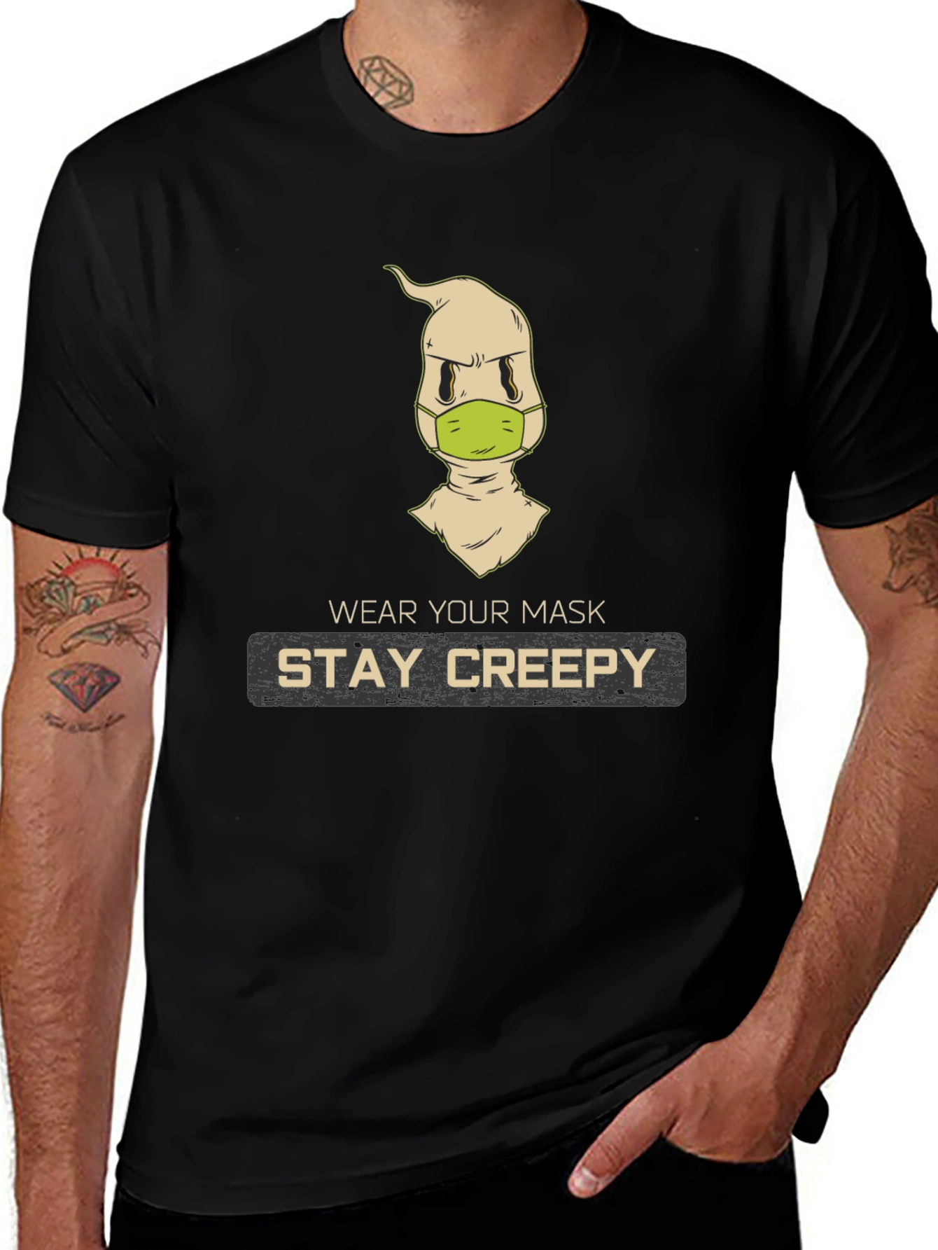 Stay Creepy Masked Ghost T-Shirt