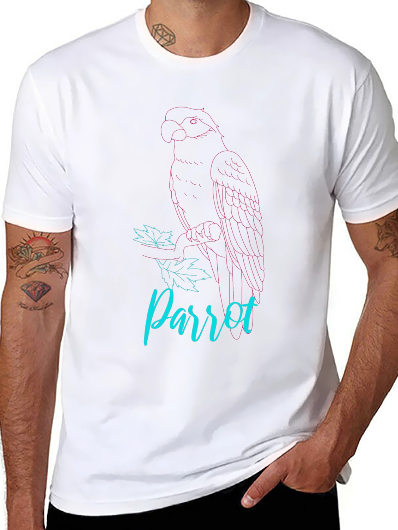 Parrot Graphic Tee - Casual Style