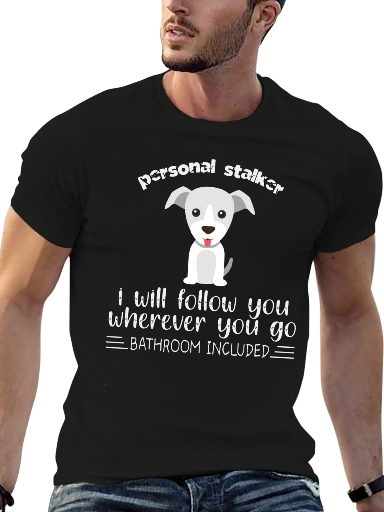 Personal Stalker Dog Graphic Tee