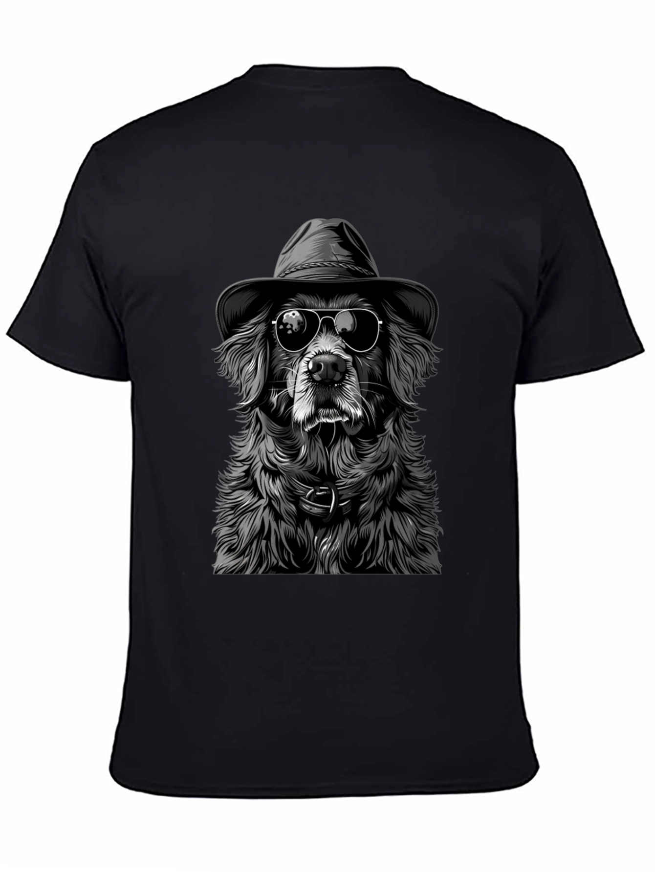 Cool Dog T-Shirt: Dog Wearing Hat and Shades