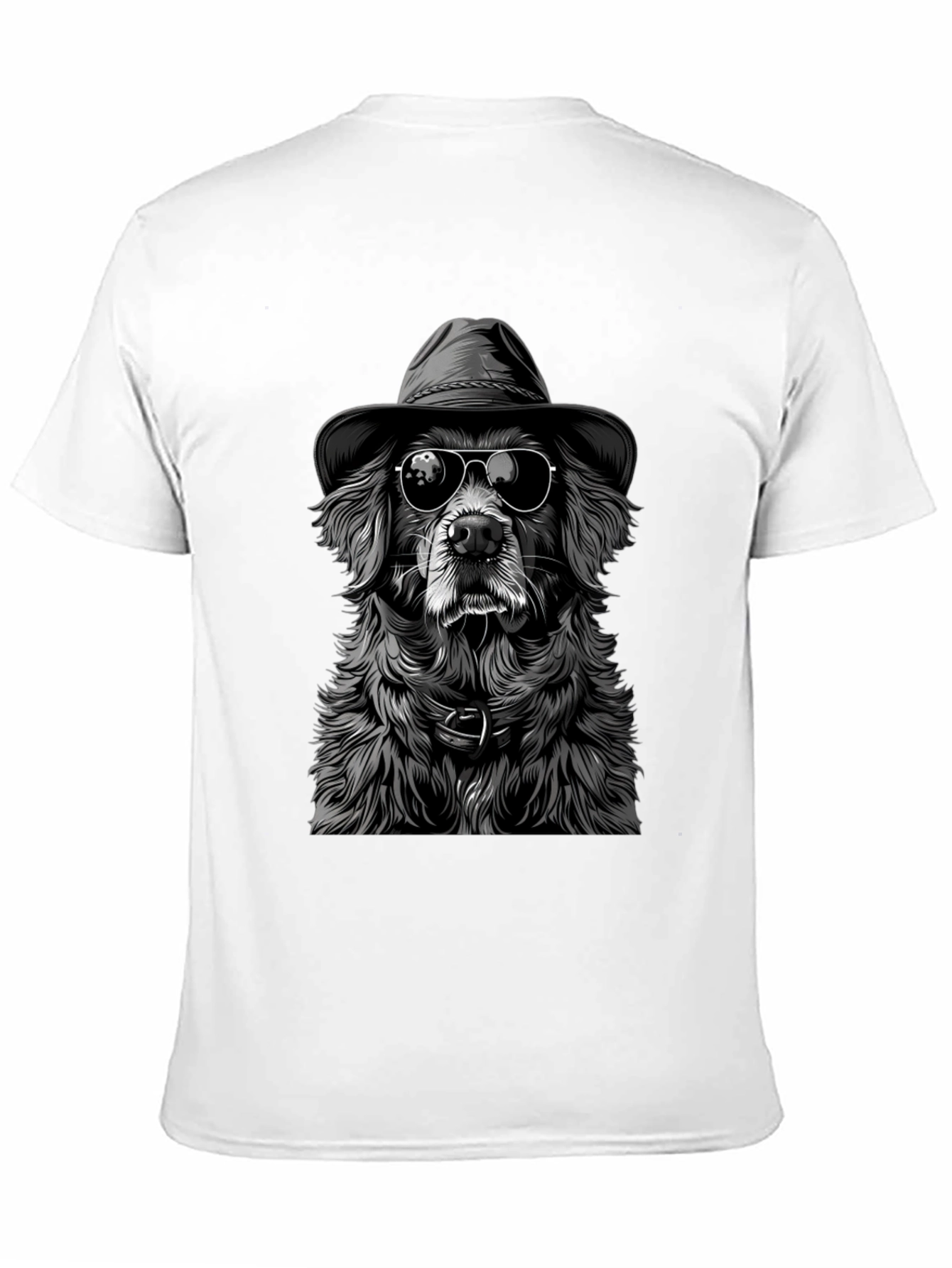 Cool Dog T-Shirt: Dog Wearing Hat and Shades
