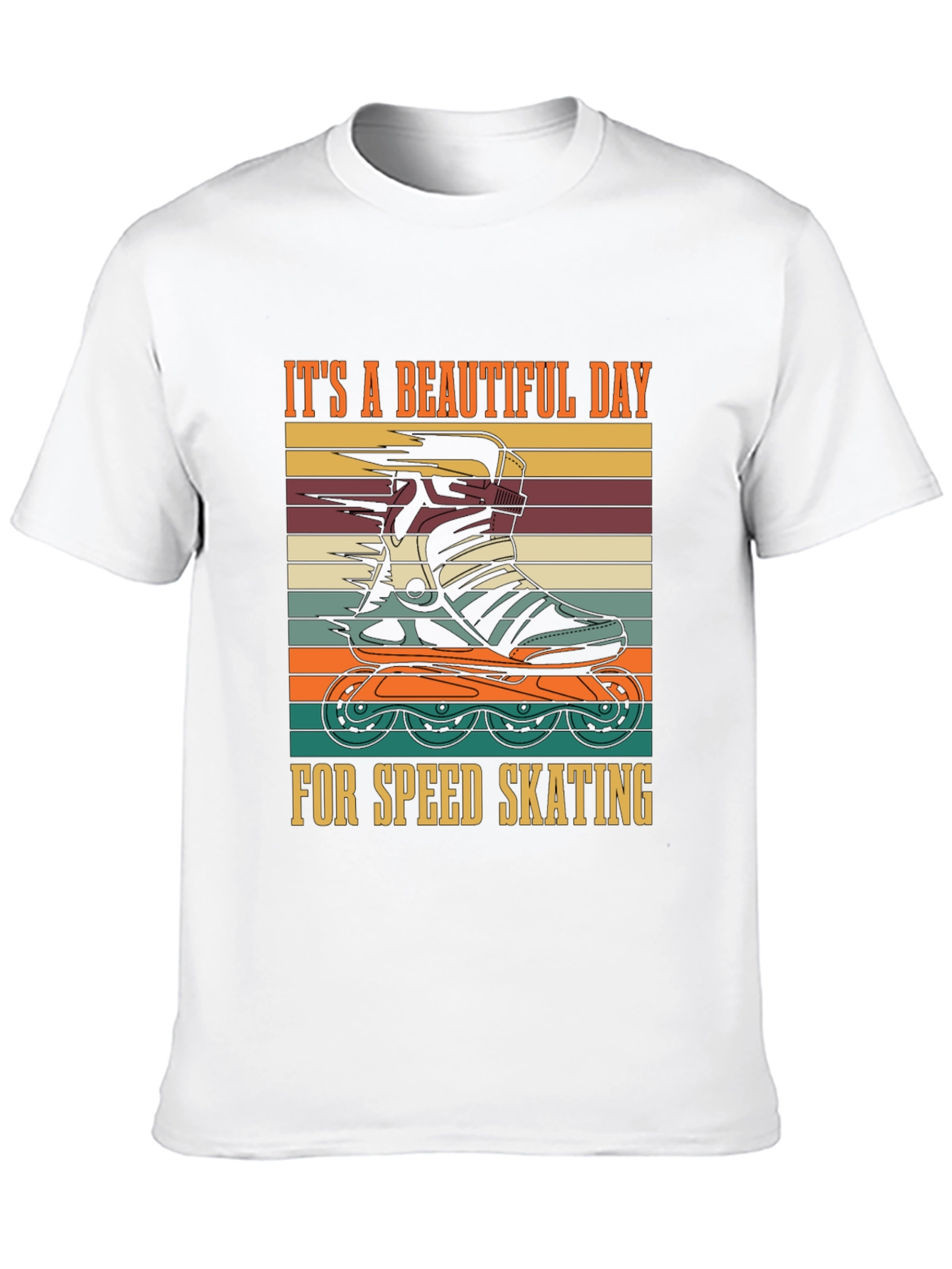 Retro Speed Skating T-Shirt - A Beautiful Day