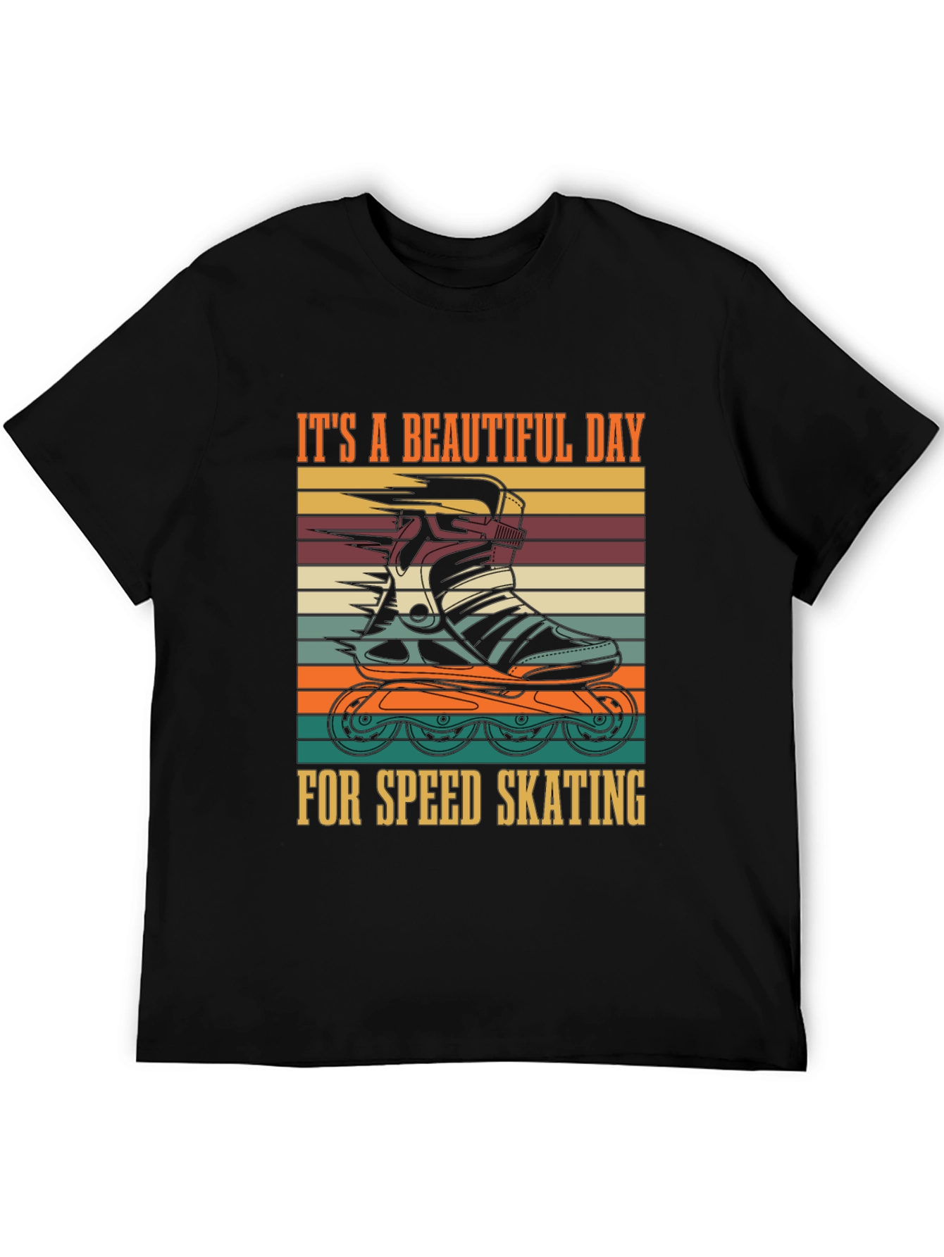 Retro Speed Skating T-Shirt - A Beautiful Day