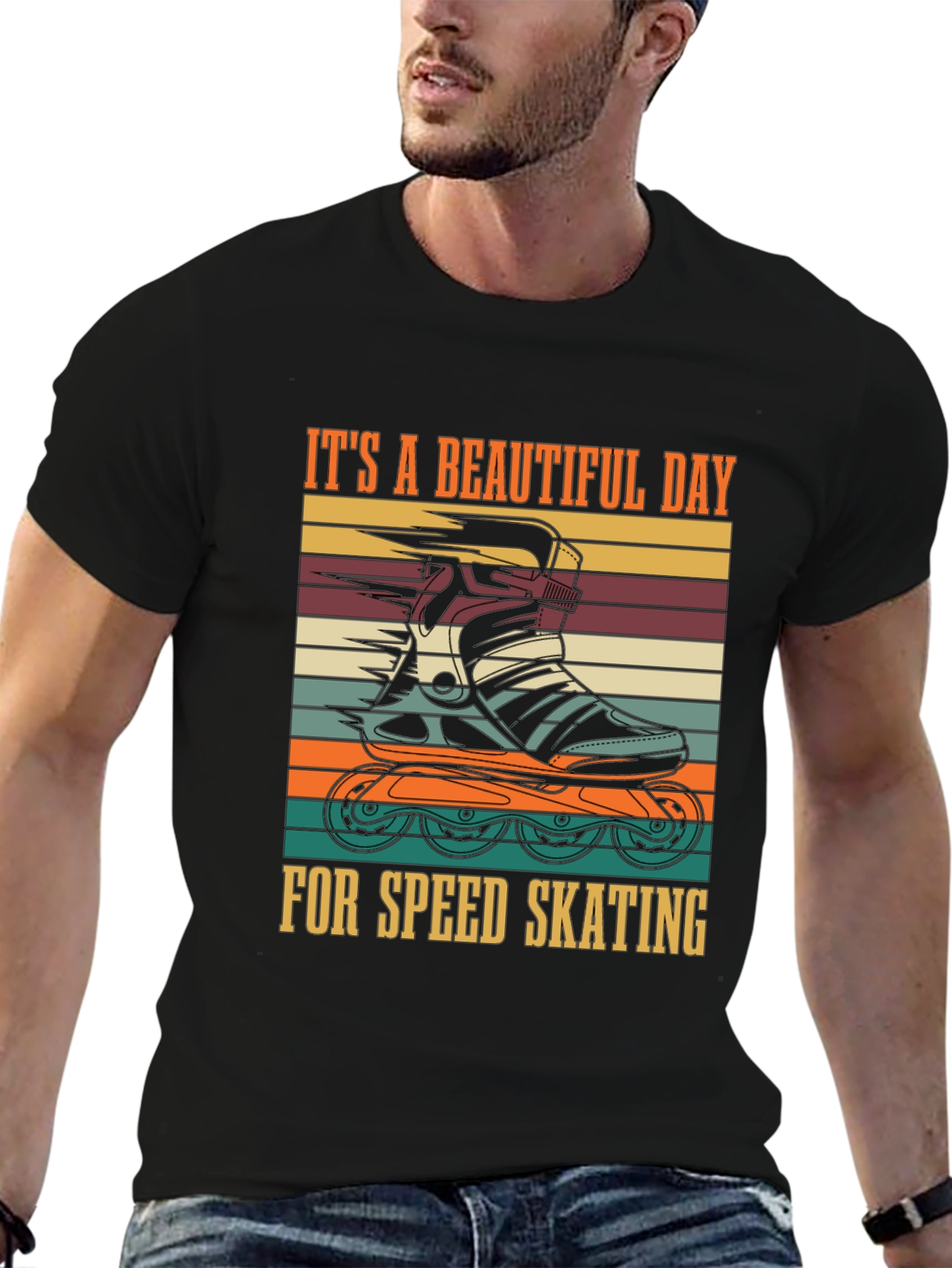 Retro Speed Skating T-Shirt - A Beautiful Day
