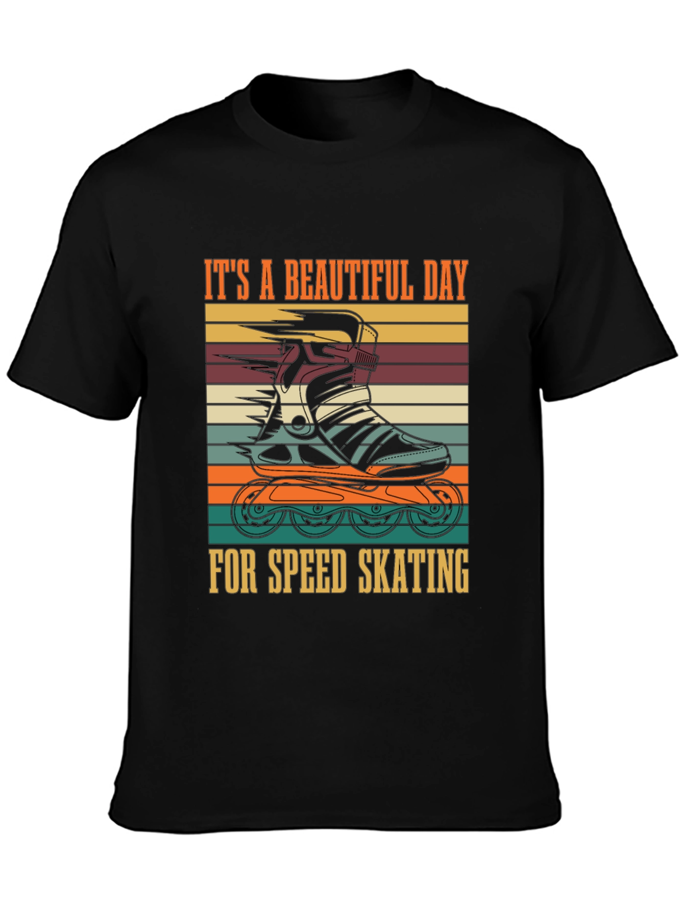 Retro Speed Skating T-Shirt - A Beautiful Day